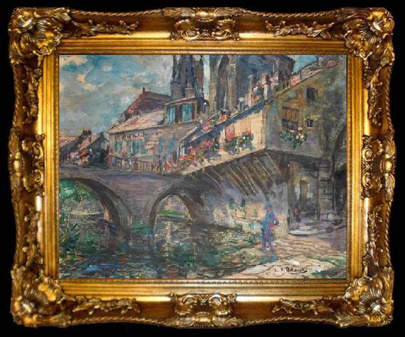 framed  Louis Leopold  Boilly Figure by the Bridge, ta009-2